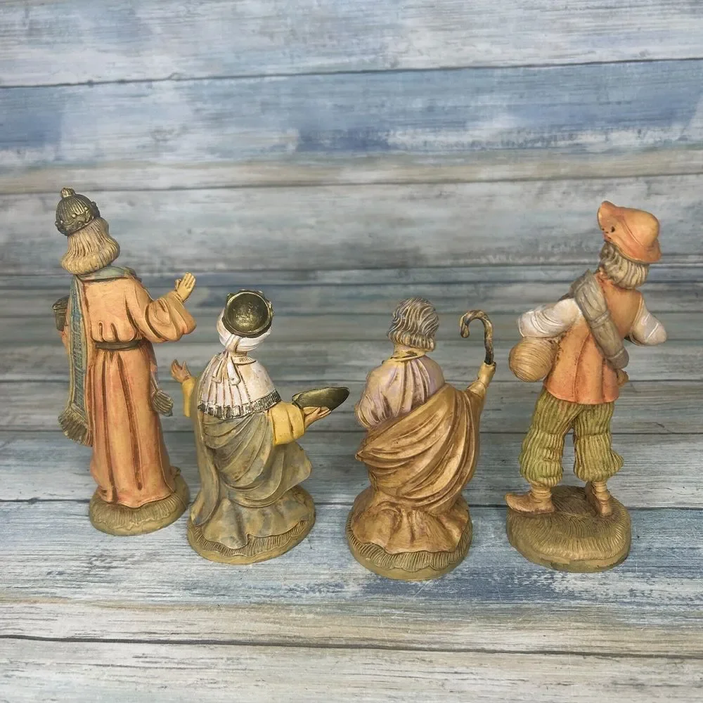 Vintage‎ Nativity Figurines Made In Italy Christmas People Shepard Wise Men